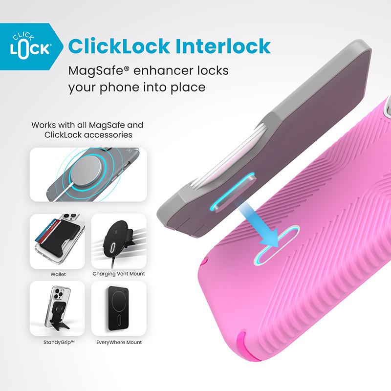 coque iphone 16 pro presidio2 grip speck rose