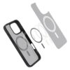 coque iphone 16 pro ultra hybrid mag spigen noir givré