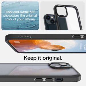 coque iphone 15 plus ultra hybrid spigen noir mat