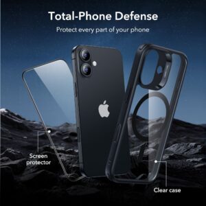 coque iphone 17 esr classic hybrid transparent/noir