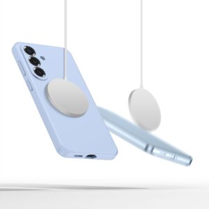 coque samsung galaxy s26 tech protect silicone magsafe bleu
