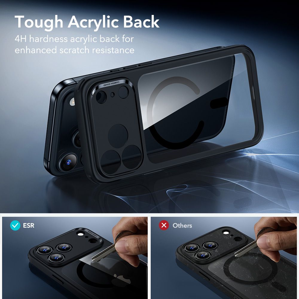 coque iphone 17 pro esr classic hybrid transparent/noir