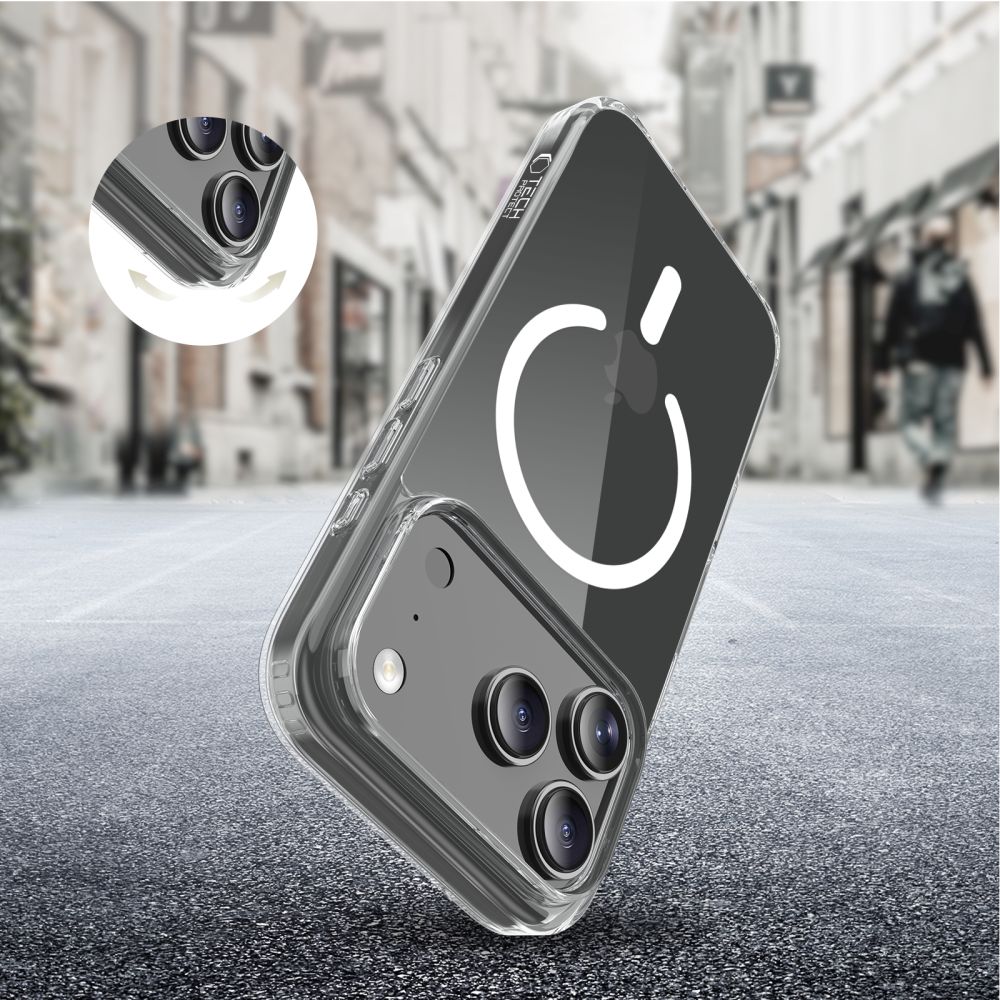 coque iphone 17 pro tech protect flexair hybrid transparent