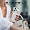 coque iphone 17 pro tech protect flexair fleurs