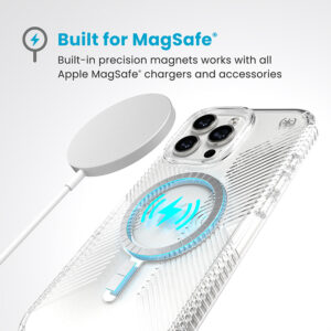 coque iphone 16 pro max presidio perfect clear speck transparent chrome finish