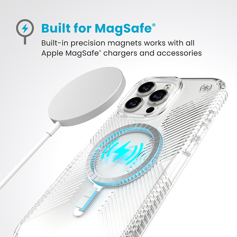 coque iphone 16 pro max presidio perfect clear speck transparent chrome finish