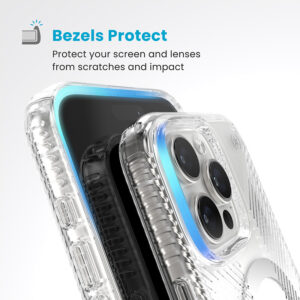coque iphone 16 pro max presidio perfect clear speck transparent chrome finish