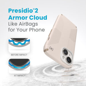 coque iphone 16e presidio2 grip speck blanc crème
