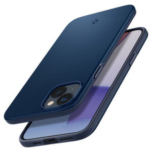 coque iphone 15 plus thin fit spigen bleu marine