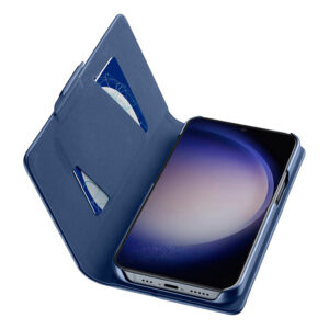 coque samsung galaxy s24 book case cellularline bleu marine