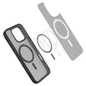 coque iphone 16 pro ultra hybrid spigen noir givré