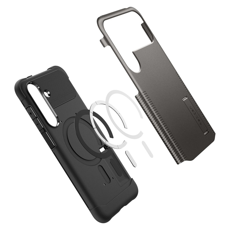 coque samsung galaxy s25 slim armor spigen anthracite
