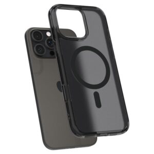 coque iphone 16 pro ultra hybrid spigen noir givré