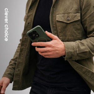 coque xiaomi 17 hybrid matte magnetic crong vert
