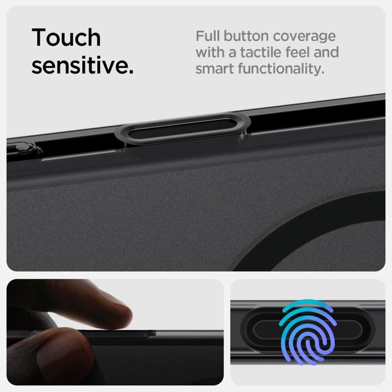coque iphone 16 pro ultra hybrid spigen noir givré
