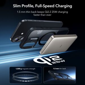 coque iphone 17 esr classic hybrid transparent/noir