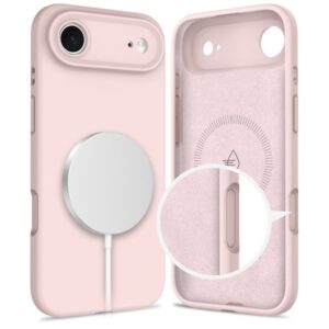coque iphone 17 air tech protect silicone magsafe rose