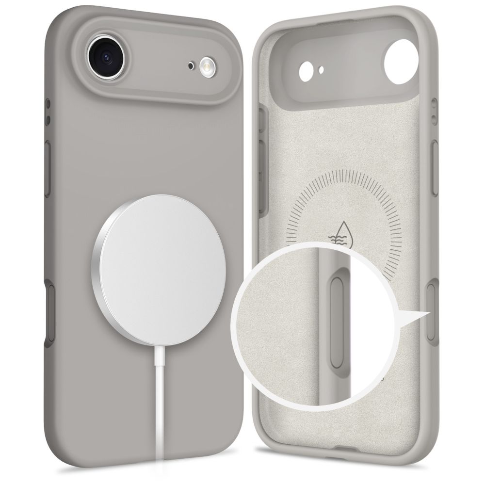 coque iphone 17 air tech protect silicone magsafe gris