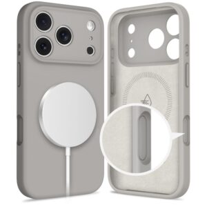 coque iphone 17 pro tech protect silicone magsafe gris