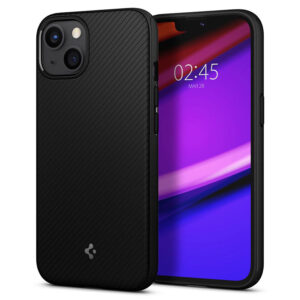 coque iphone 13 mag armor spigen noir mat