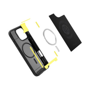 coque iphone 16 pro rugged armor mag spigen noir mat