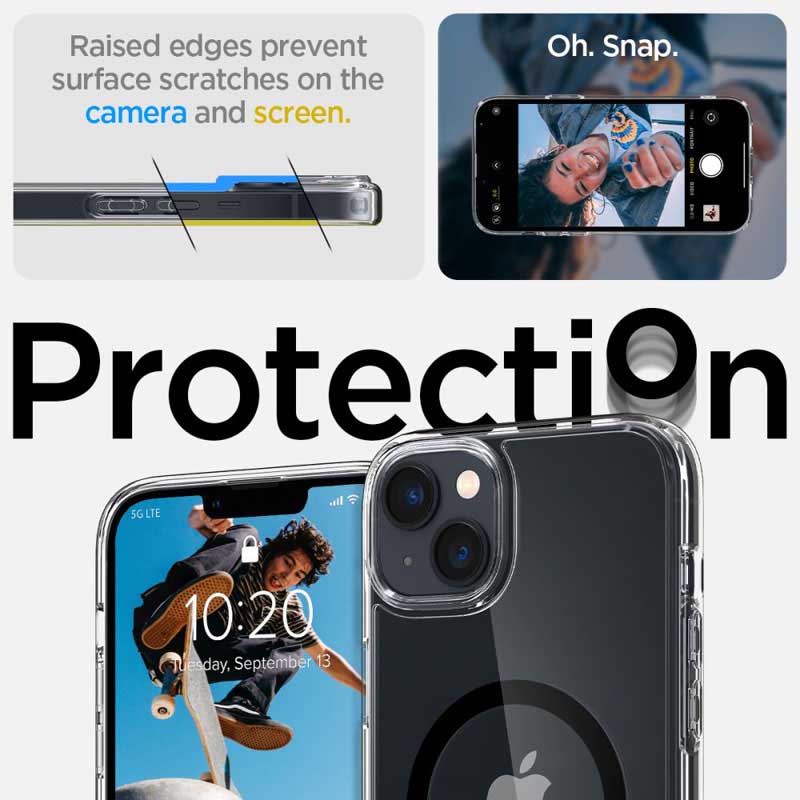 coque iphone 15 plus ultra hybrid mag spigen noir