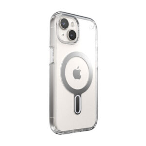 coque iphone 17e presidio perfect clear speck transparent serene silver