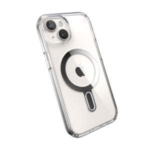coque iphone 17e presidio perfect clear speck transparent serene silver