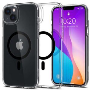 coque iphone 15 plus ultra hybrid mag spigen noir