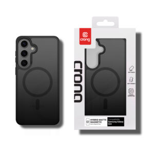 coque samsung galaxy s24 hybrid matte magnetic crong noir