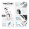coque iphone 17e presidio perfect clear speck transparent serene silver