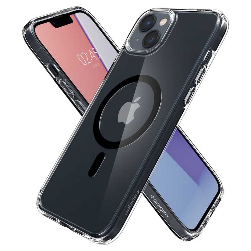 coque iphone 15 plus ultra hybrid mag spigen noir