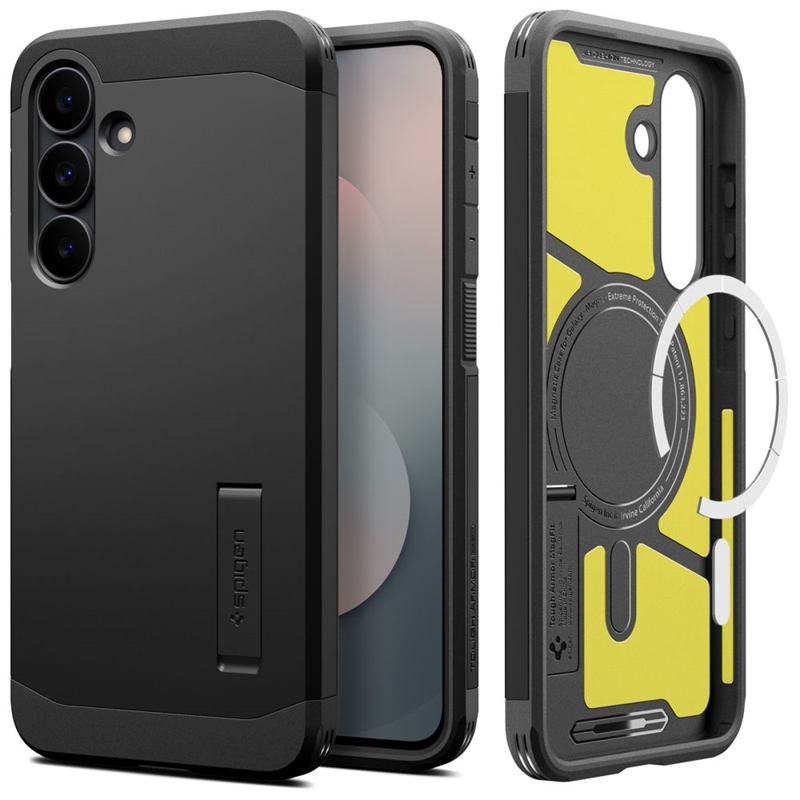 coque samsung galaxy s25 tough armor mag spigen noir