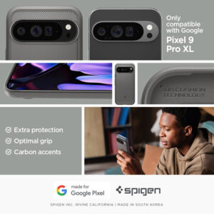 coque google pixel 9 pro xl rugged armor spigen marbre