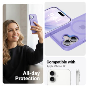 coque iphone 17 hybrid matte magnetic crong violet