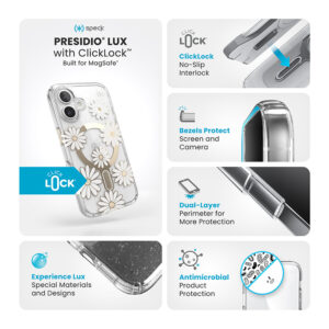 coque iphone 16 presidio lux speck motif fleur