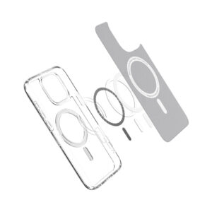coque iphone 16 pro ultra hybrid mag spigen blanc