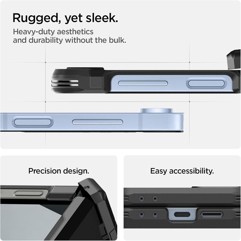 coque samsung galaxy z flip 6 tough armor mag spigen noir