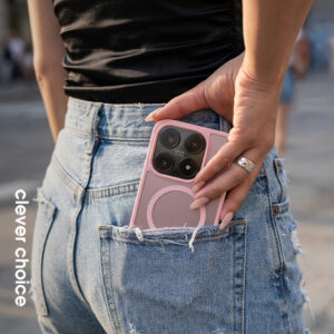 coque xiaomi 17 hybrid matte magnetic crong rose
