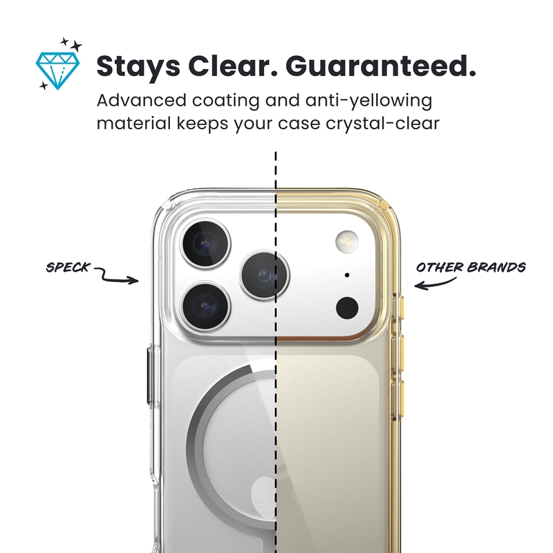 coque iphone 17 pro max presidio perfect clear speck transparent