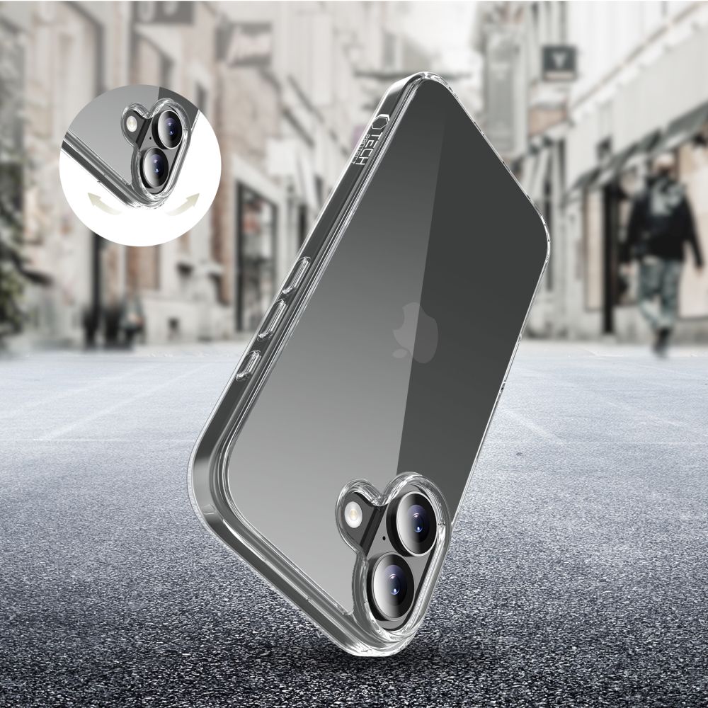 coque iphone 17 tech protect flexair hybrid transparent