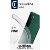 coque samsung galaxy s22+ fine cellularline transparent