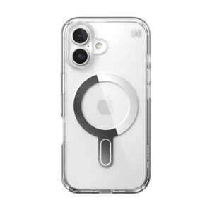 coque iphone 16 presidio perfect clear speck transparent chrome finish