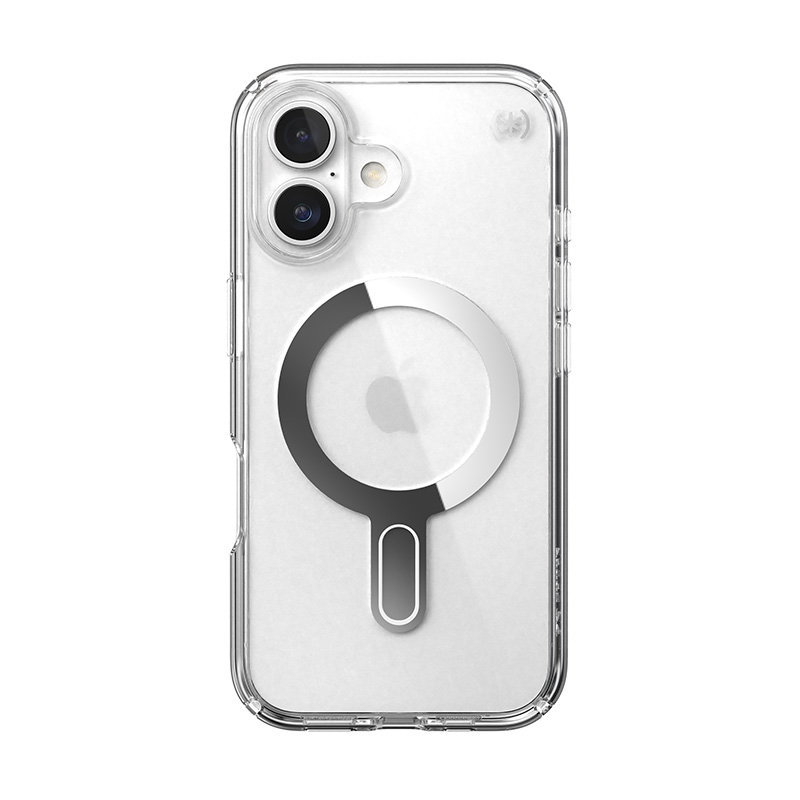 coque iphone 16 presidio perfect clear speck transparent chrome finish