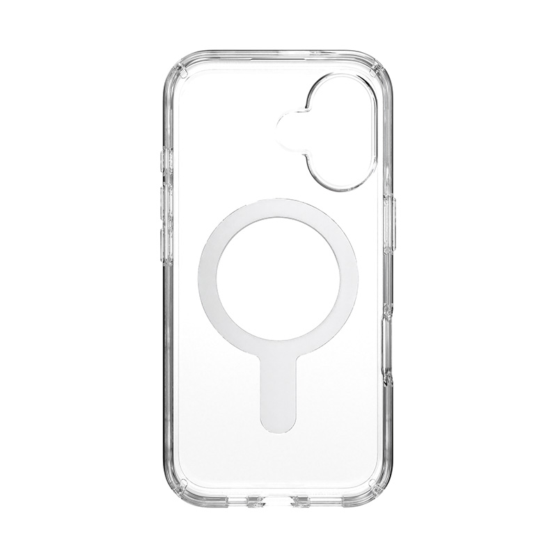 coque iphone 16 presidio perfect clear speck transparent chrome finish