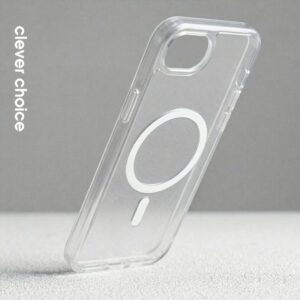 coque iphone 17e hybrid matte magnetic crong blanc