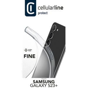 coque samsung galaxy s23+ fine cellularline transparent