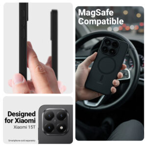 coque xiaomi 15t hybrid matte magnetic crong noir