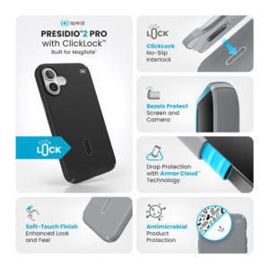 coque iphone 16 plus presidio2 pro speck noir