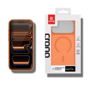 coque iphone 17 pro hybrid matte magnetic crong orange